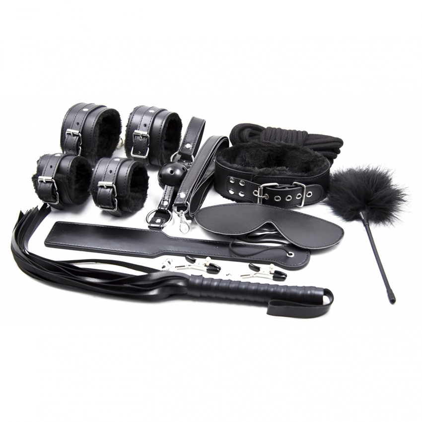 Set Bondage Pentru Incepatori 10 Piese Negru