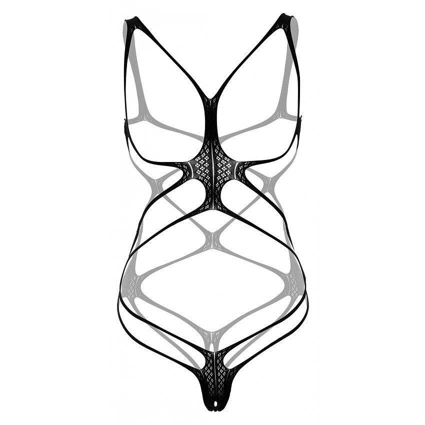 Body Daring Intimates Strappy Open Cup Negru