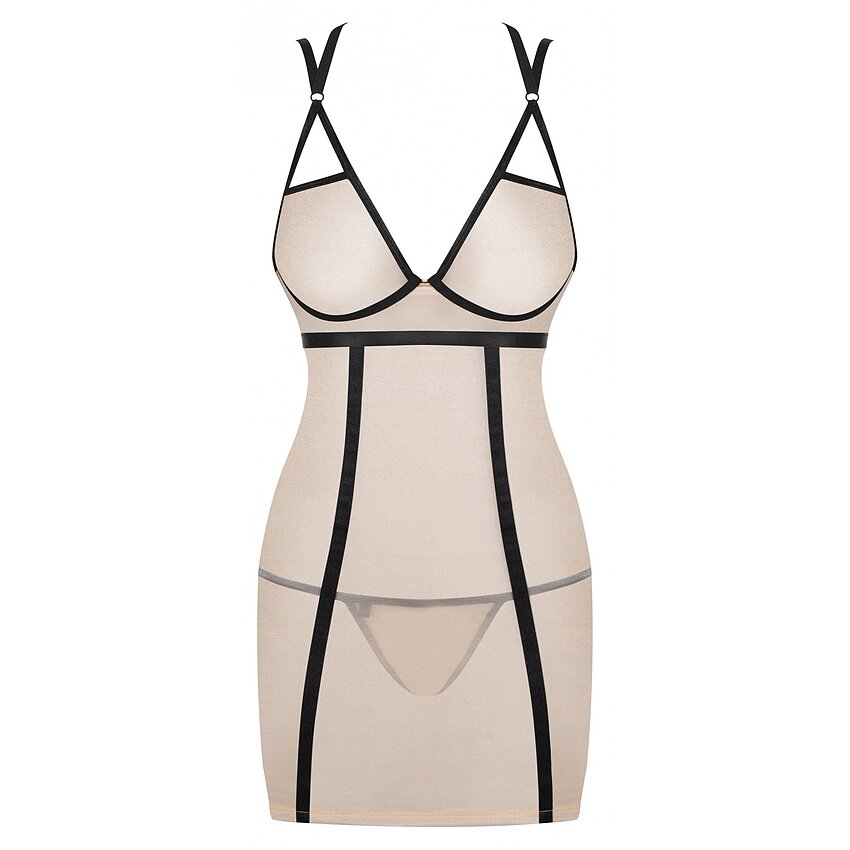 Chemise Obsessive Nudelia Noir Bej