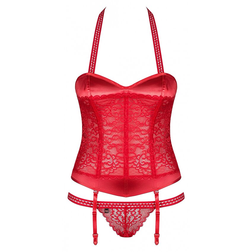 Corset Obsessive Flameria Rosu