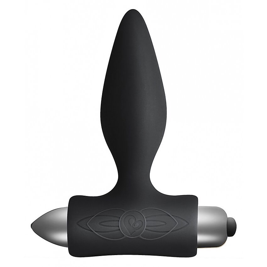 Dop Anal Vibrator Rocks-Off Petite – 7 Funcții, Discret Negru