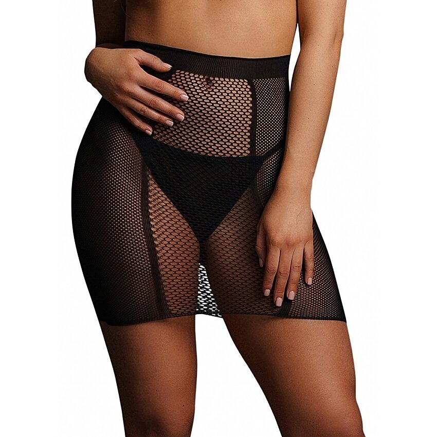 Fustă Le Desir High-Waist Fishnet Negru