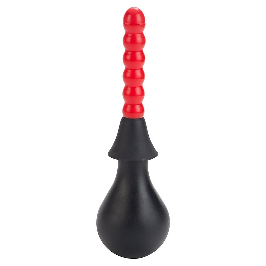 Irigator Ribbed Anal Negru