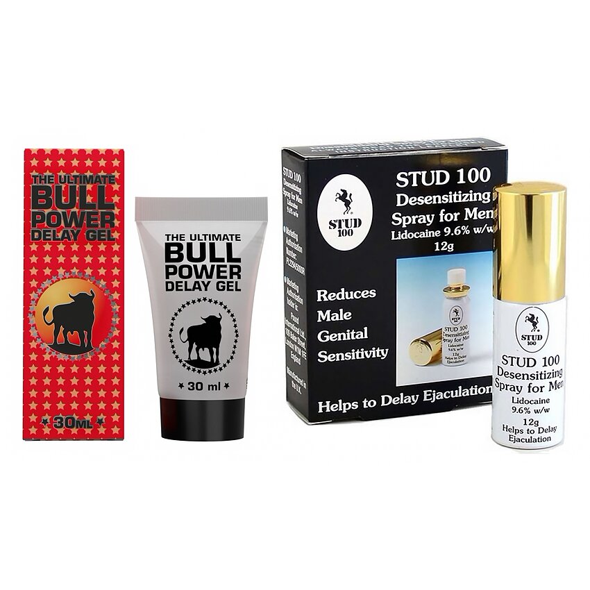 Pachet Spray Stud 100 Original + Gel Ejaculare Prematură Bull Power Delay 30ml