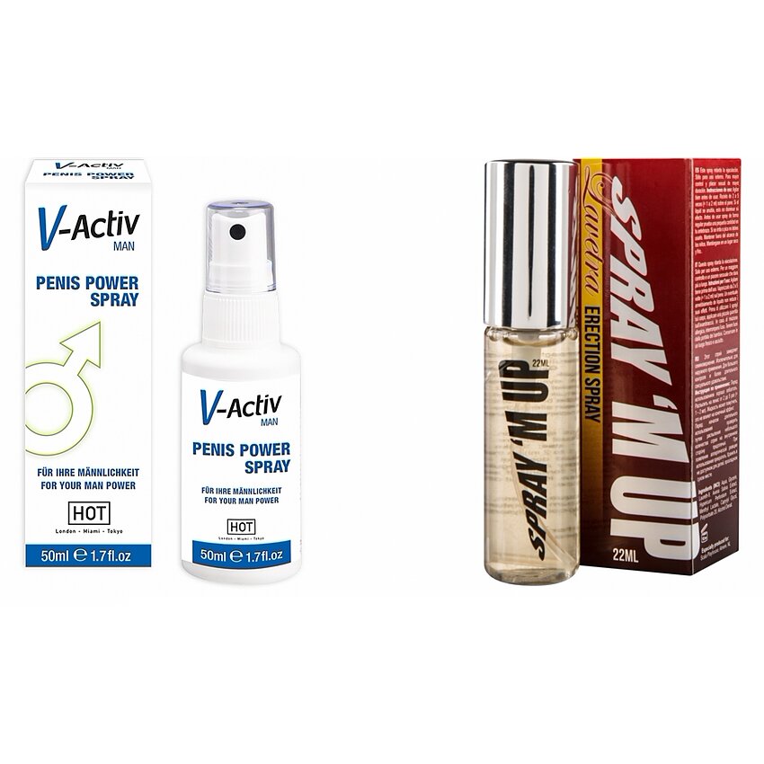 Pachet Spray V-activ Penis Power For Men + Spray Erectie Spray M-Up 22ml