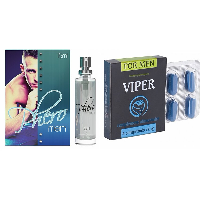 Pachet Parfum cu Feromoni Pheromen + Pastile Potenta Viper FR 4 capsule