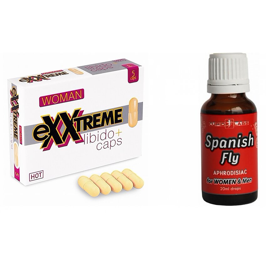 Pachet Capsule Femei eXXtreme Libido Afrodisiac + Picaturi Afrodisiace Spanish Fly 20ml