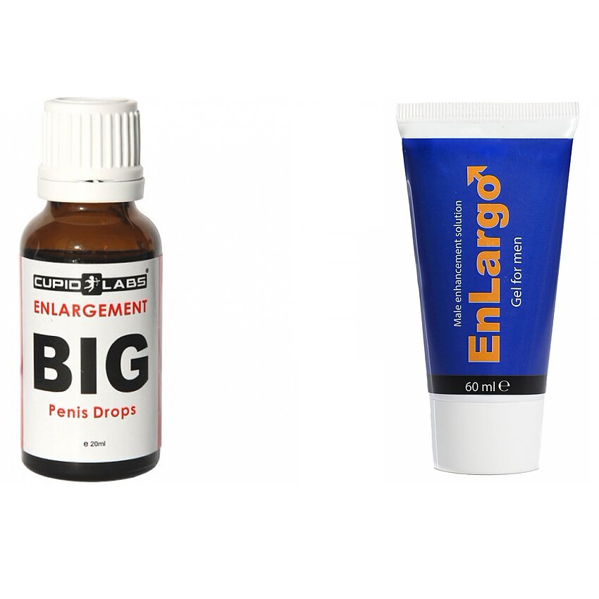 Pachet Picaturi Big Penis Drops + Crema Marirea Penisului Enlargo 100ml