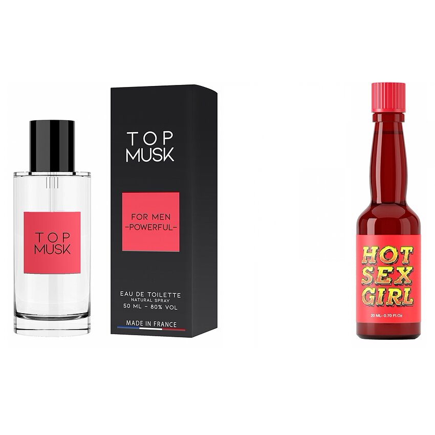 Pachet Afrodisiac Hot Sex Girl + Parfum Feromoni Top Musk 75ml