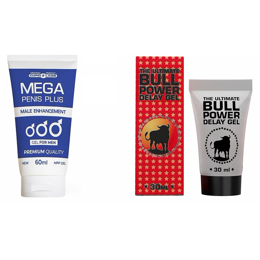 Pachet Gel Marire Penis Mega Penis Plus Si Gel Ejaculare Prematura Bull Power Delay 30ml