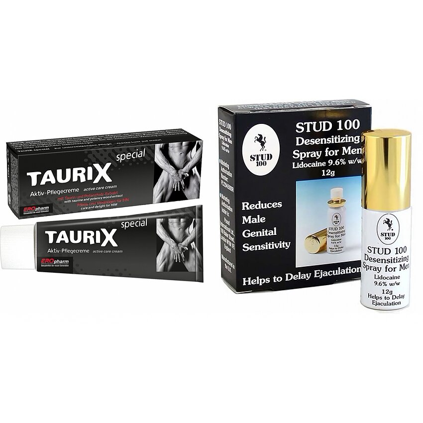 Pachet Crema Stimulatoare Taurix Extra Strong + Spray Stud 100 Original