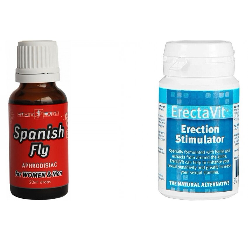 Pachet Picaturi Afrodisiace Spanish Fly + Pastile Erectie ErectaVit 15 capsule