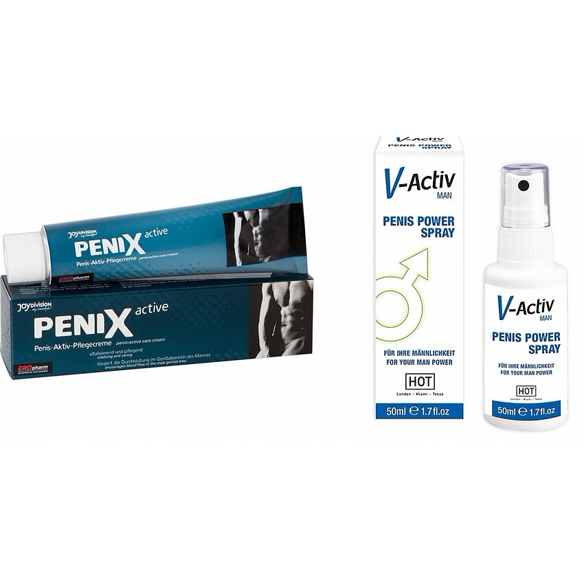 Pachet Spray V-activ Penis Power For Men + Crema Pentru Potenta Penix 75ml