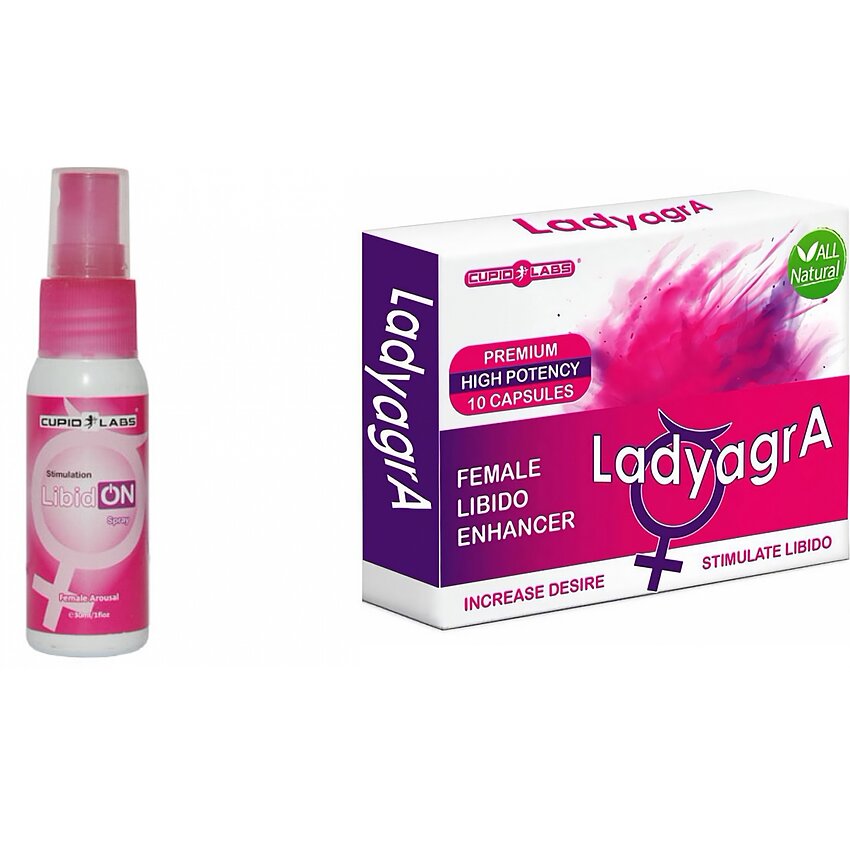 Pachet Pastile Libido Ladyagra 10buc + Spray Femei LibidON 30ml