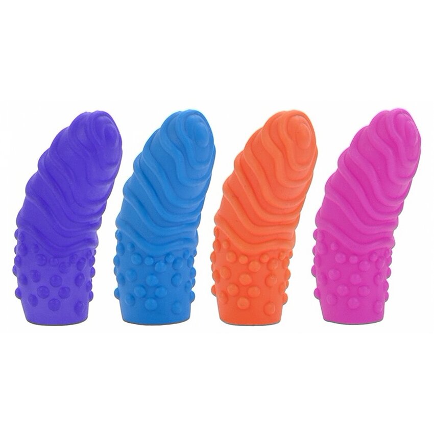 Set 4 Stimulatoare Silicone Finger Swirls Diverse