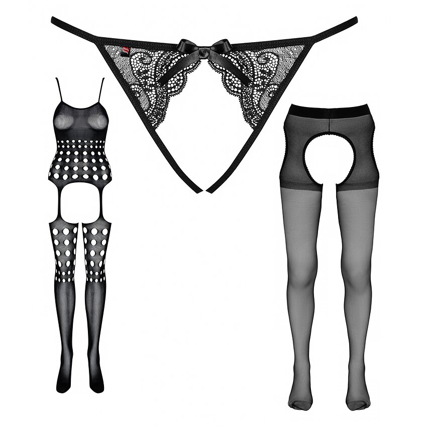 Pachet Seducție Totală: Set Provocator 3în1