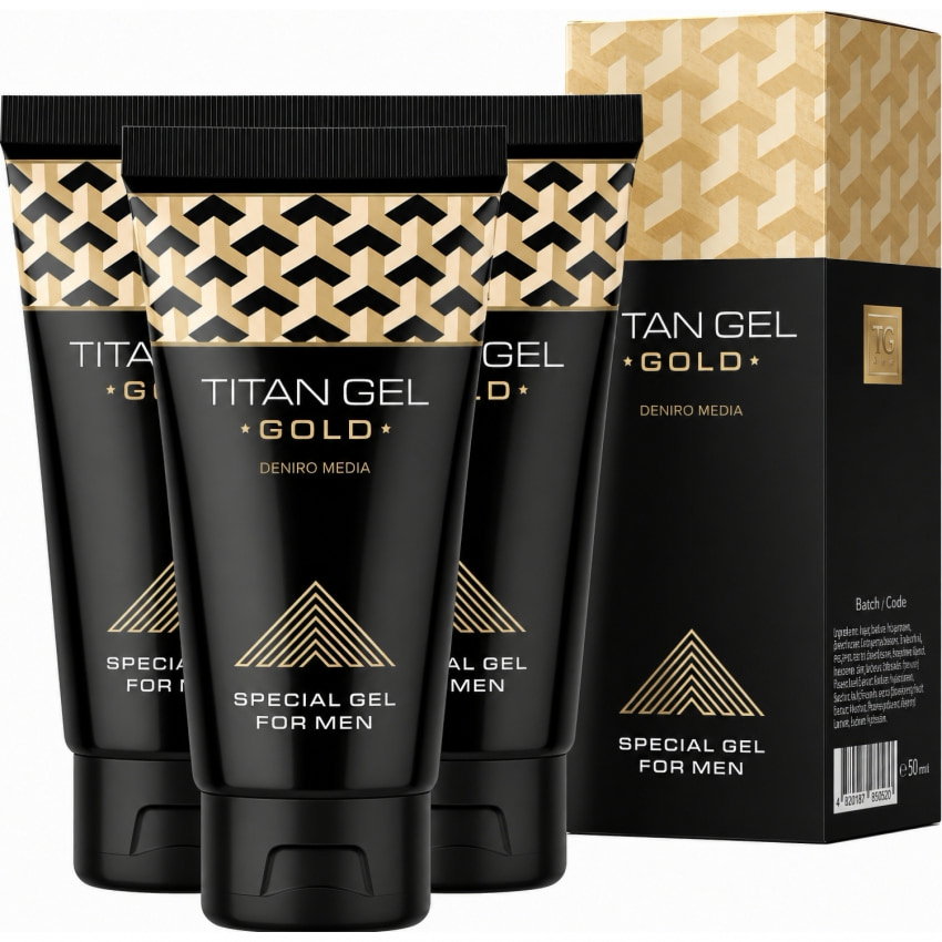 Pachet Promoțional 3 x Gel Titan Gold, Pentru Bărbați, 50 ml