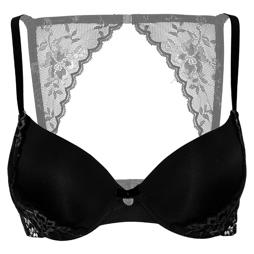 Sutien Daring Intimates Push-up Lace Racerback Negru