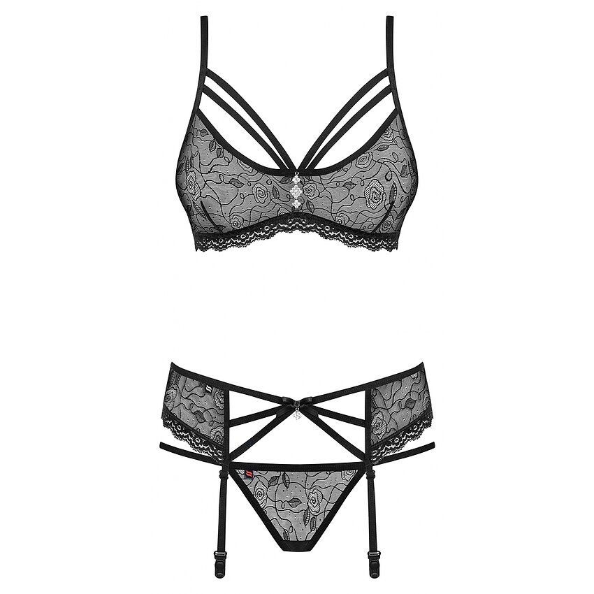 Set Lenjerie Intima Obsessive 818-SEG Negru