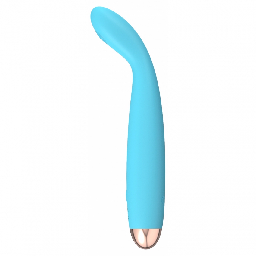 Vibrator Siliconic Suprafata Catifelata Albastru