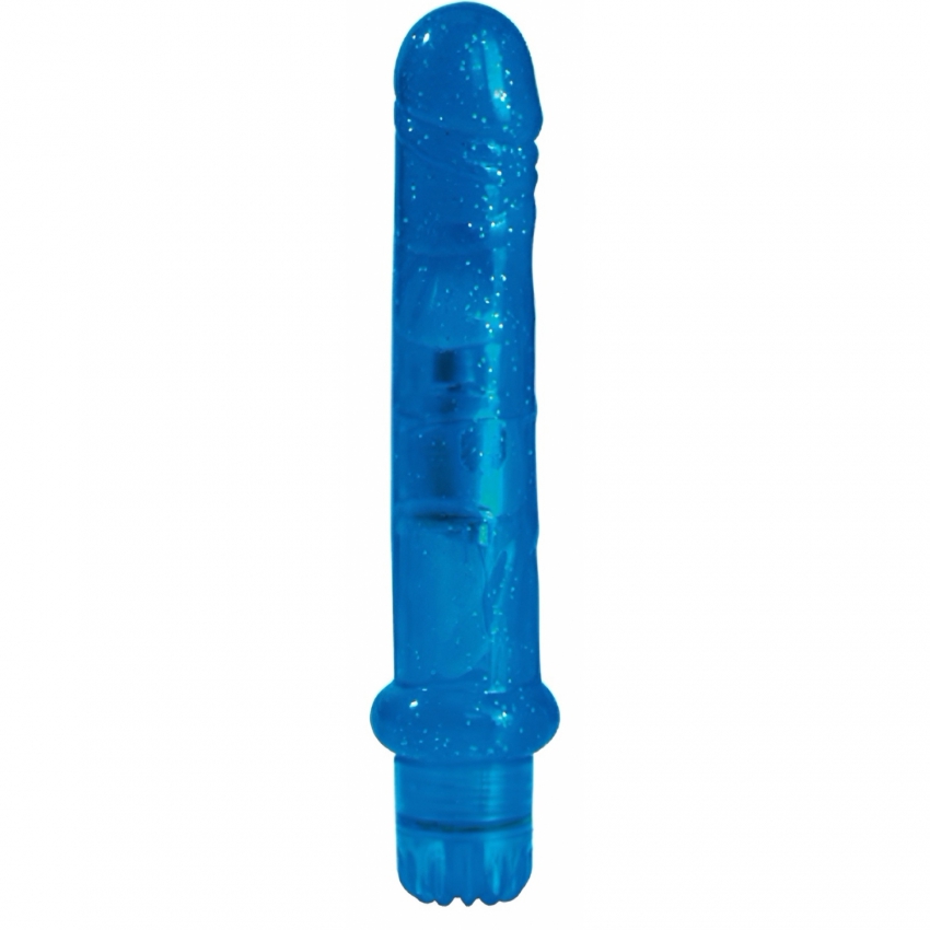 Vibrator Anal Glitter Albastru Pentru Senzatii Intense