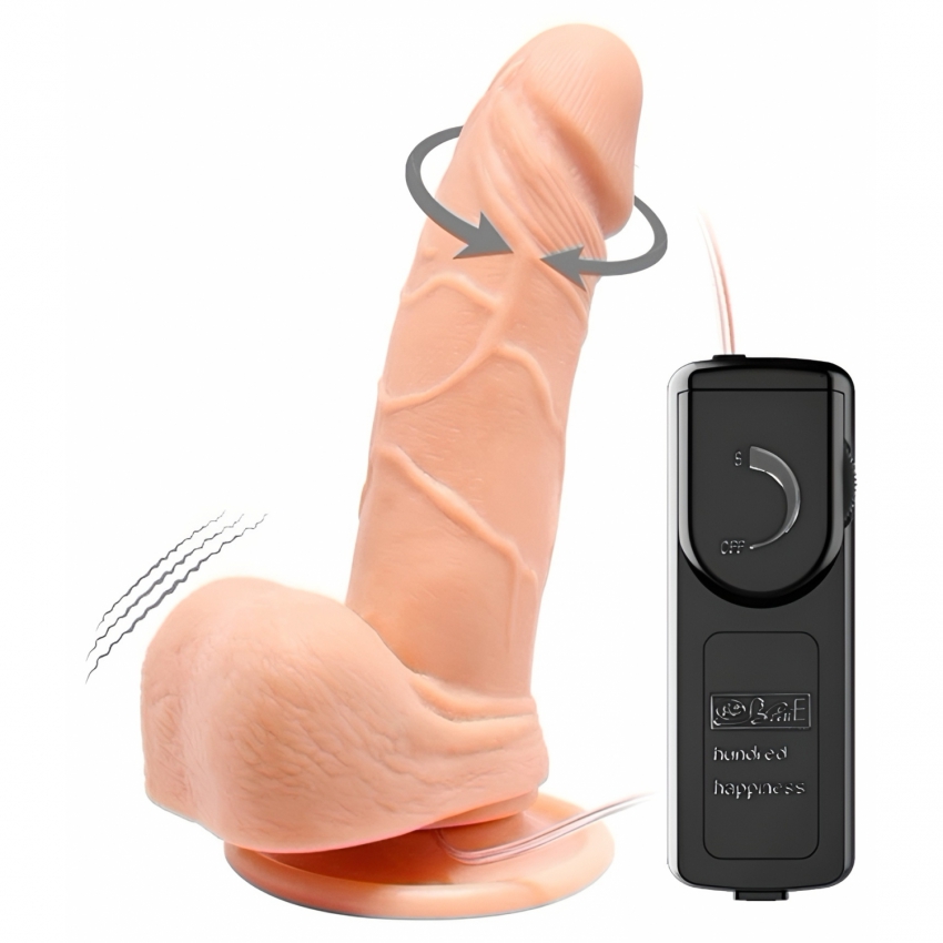 Dildo Rotativ Cu Ventuza Pentru Sex Solo